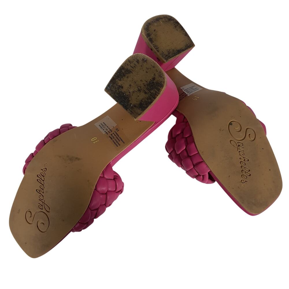 Seychelles Woven Fuchsia Connoisseur Mule Sandals Size 10 - Picture 8 of 8